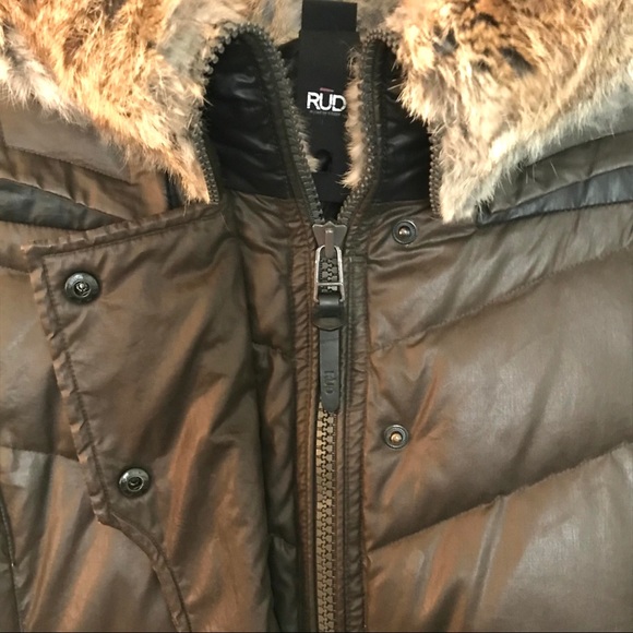 Rudsak Down coat with Rabbit hood - Picture 5 of 14